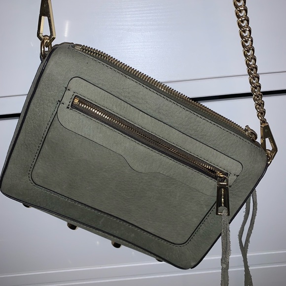 Rebecca Minkoff Suede Avery Crossbody Bag Olive - Picture 3 of 8